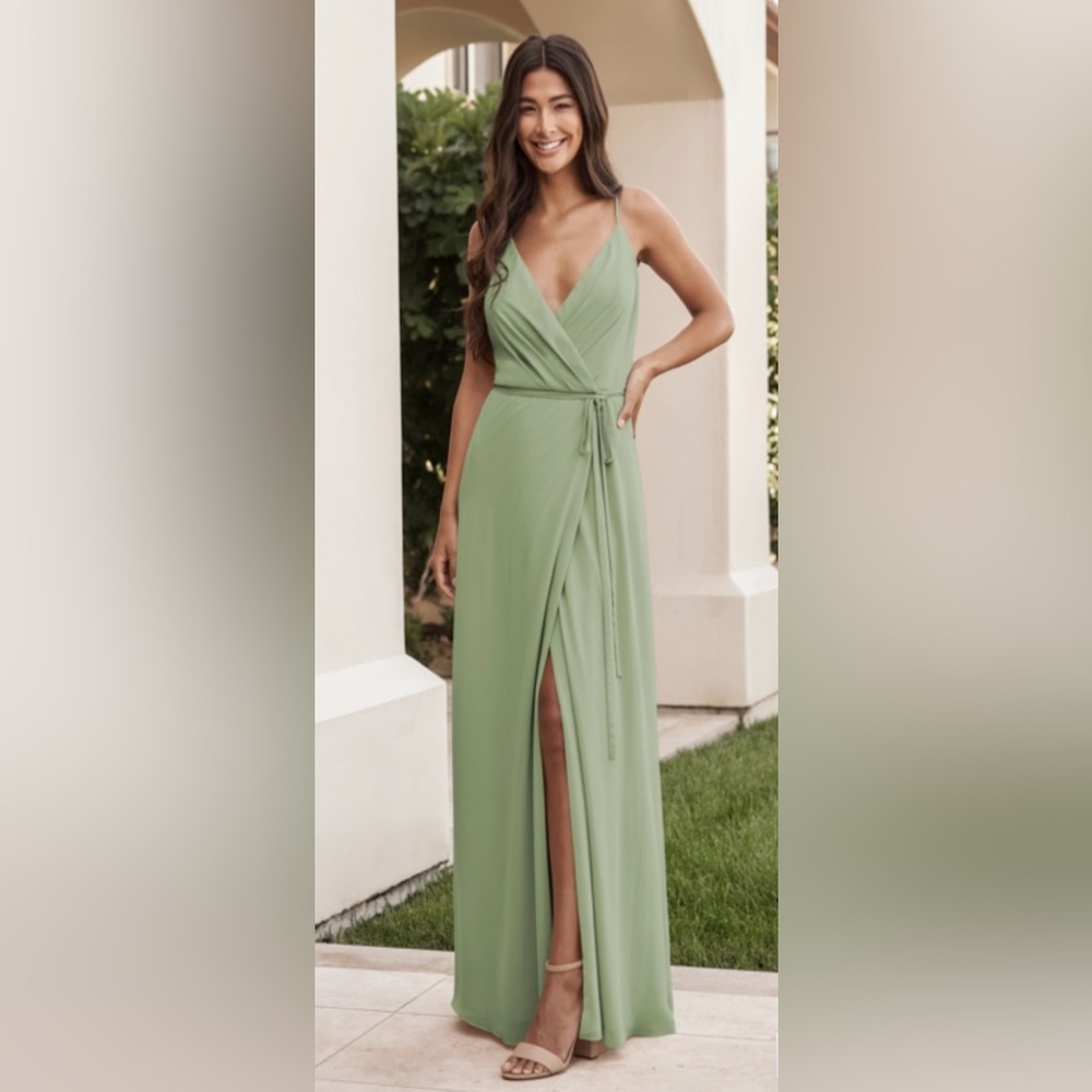 Pretty Poly Chiffon A-line Wrap Dress